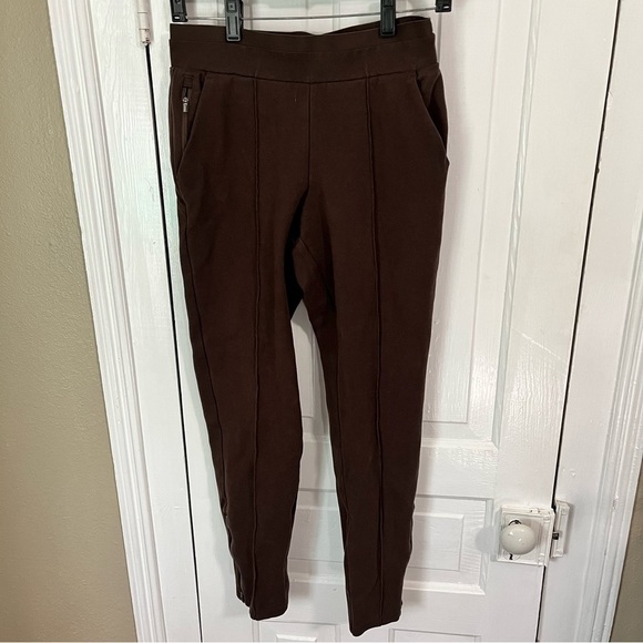Athleta Venice Heathered Pintuck Pants Dark Brown XXS Q2 - Picture 5 of 14